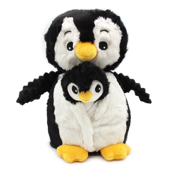 Ptipotos Peluche pingouin Iglou et son bébé   Noir        25 cm   de               Les Déglingos