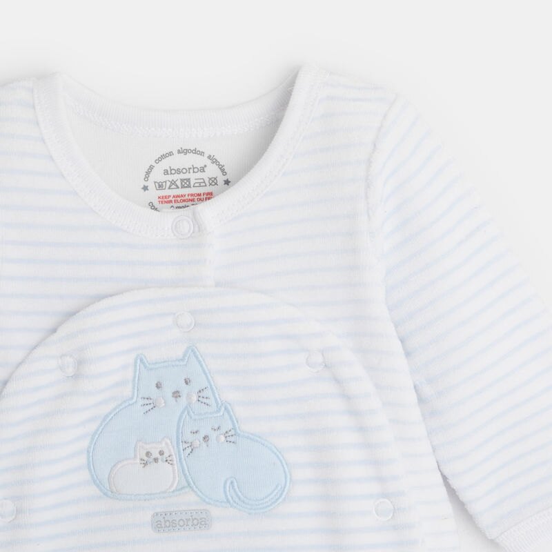 Pyjama bébé en velours bleu Absorba Bleu