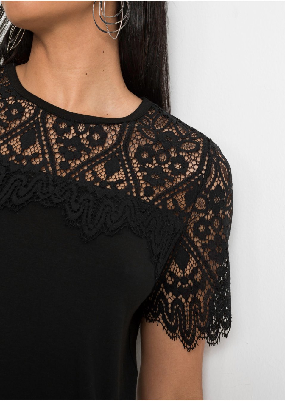 T-shirt à dentelle
