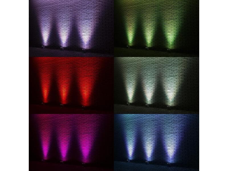 BeamZ Bodenstrahler BBP96SW Uplight Par Weiss Akkubetriebener LED-Bodenstrahler 6x 12W