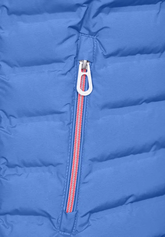 Steppjacke mit Kapuze - water blue
