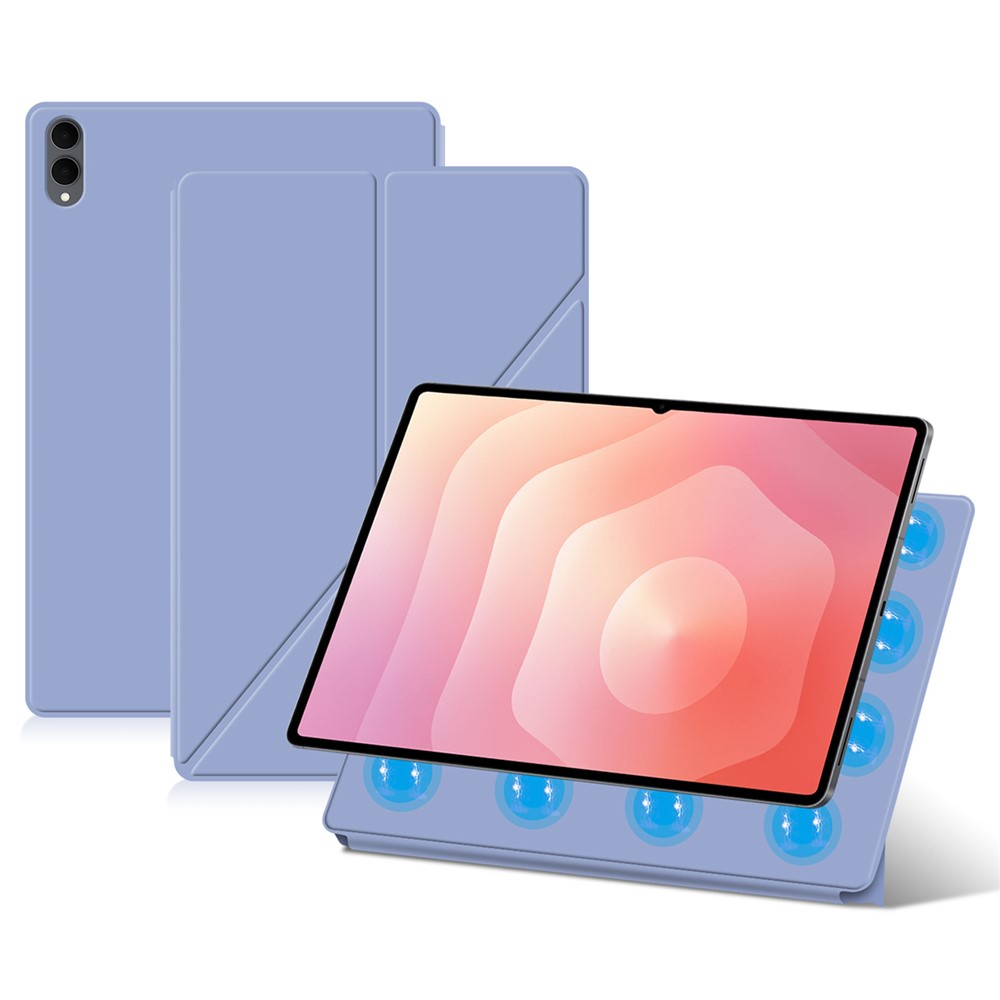 Samsung Galaxy Tab S11 Ultra Smart Cover Origami Flip Case Leder Tasche Schutzhülle Magnetcover - Lila