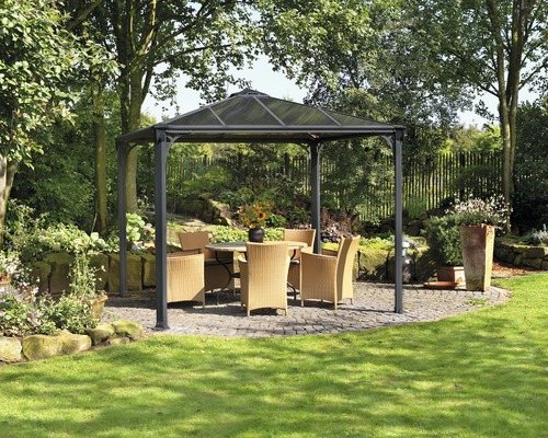 Palram Paviljoen – Canopia Palermo 3000 Deluxe incl. hor 295 x 295 cm antraciet