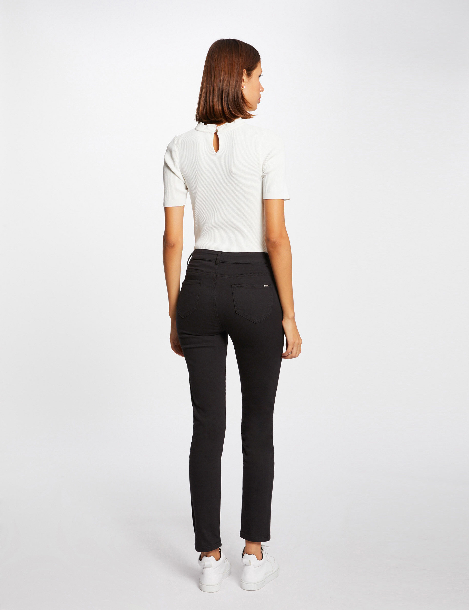 Pantalon slim taille standard noir femme - noir