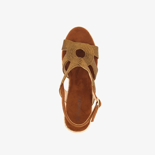 Blue Box dames espadrilles met sleehak brons