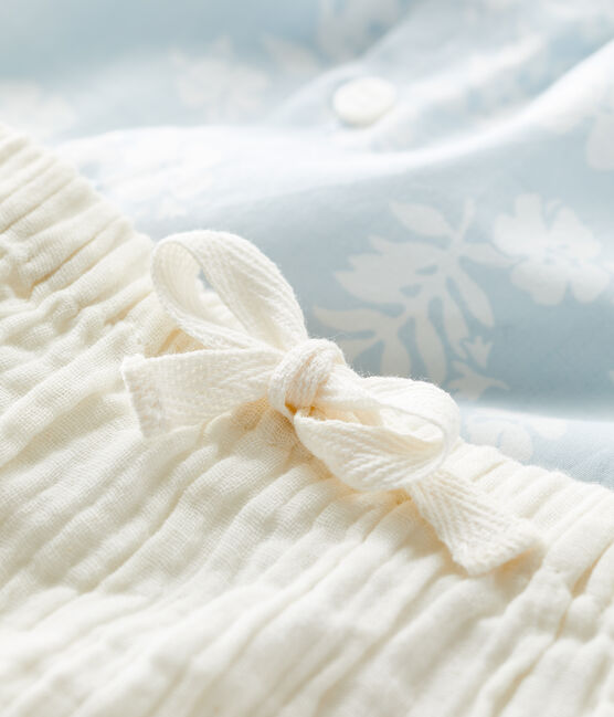 Ensemble deux pièces imprimé Hawaï en popeline bio bébé
