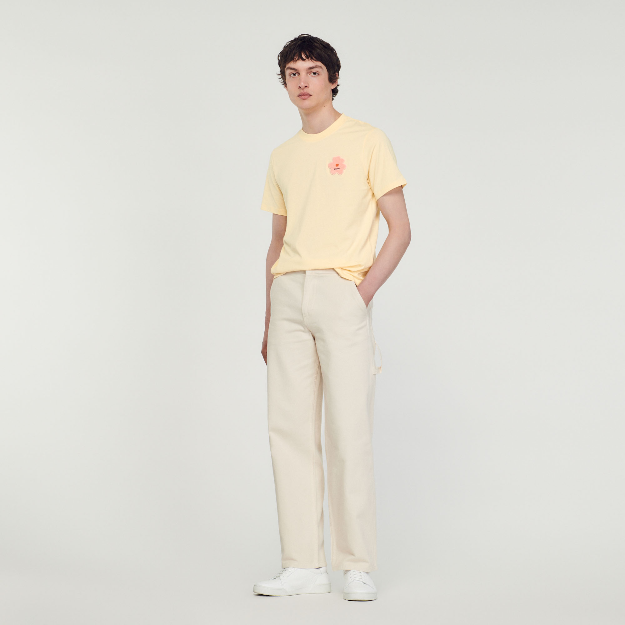 Tee-shirt patch fleur