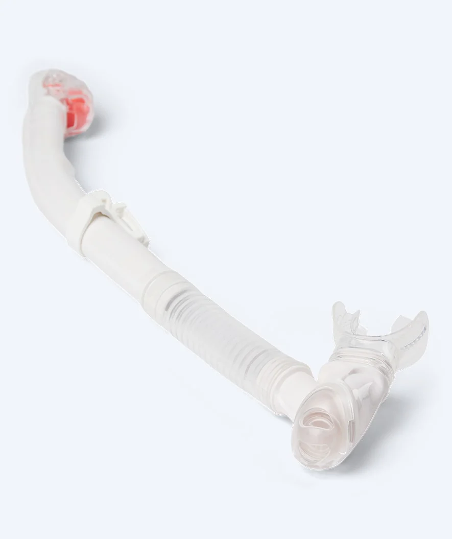 Watery full-dry snorkel til voksne - Hudson - Hvid
