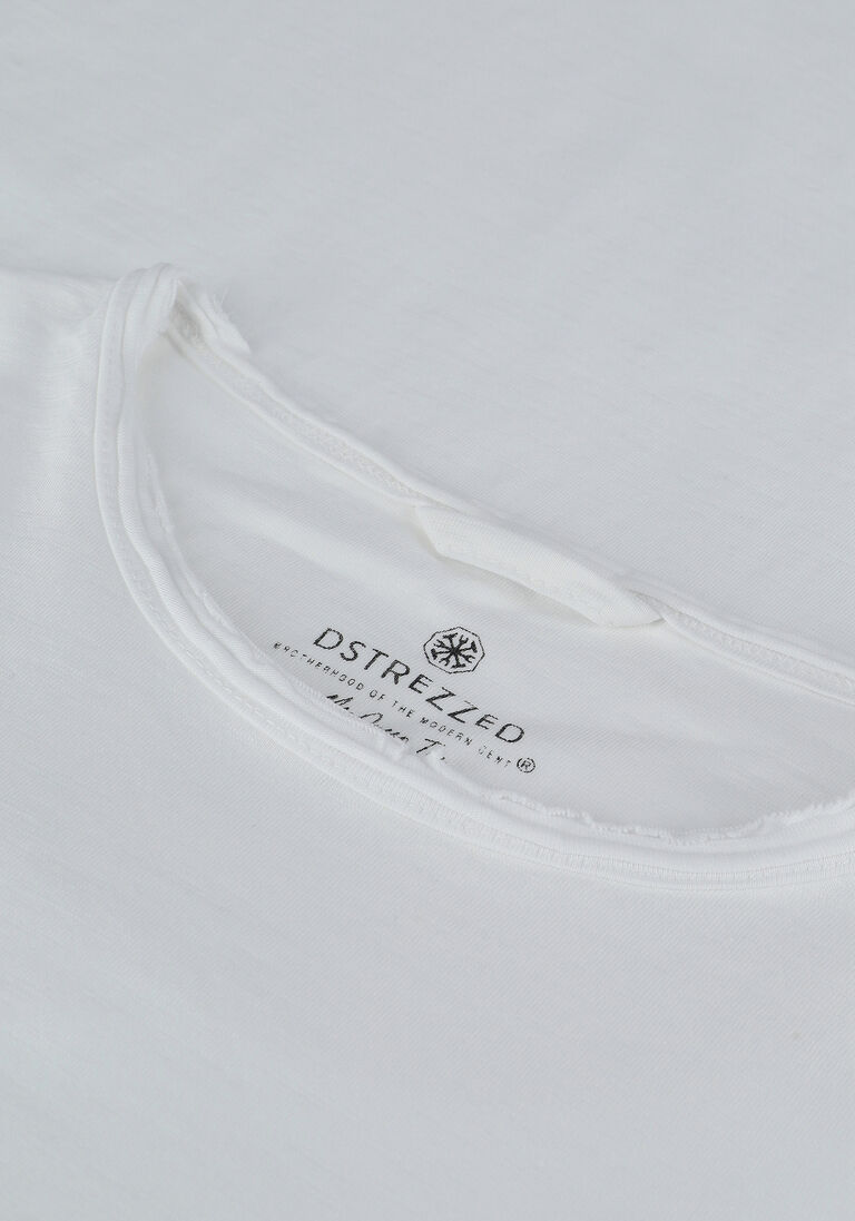 DSTREZZED witte dstrezzed t-shirt mc. queen basic tee slub jersey