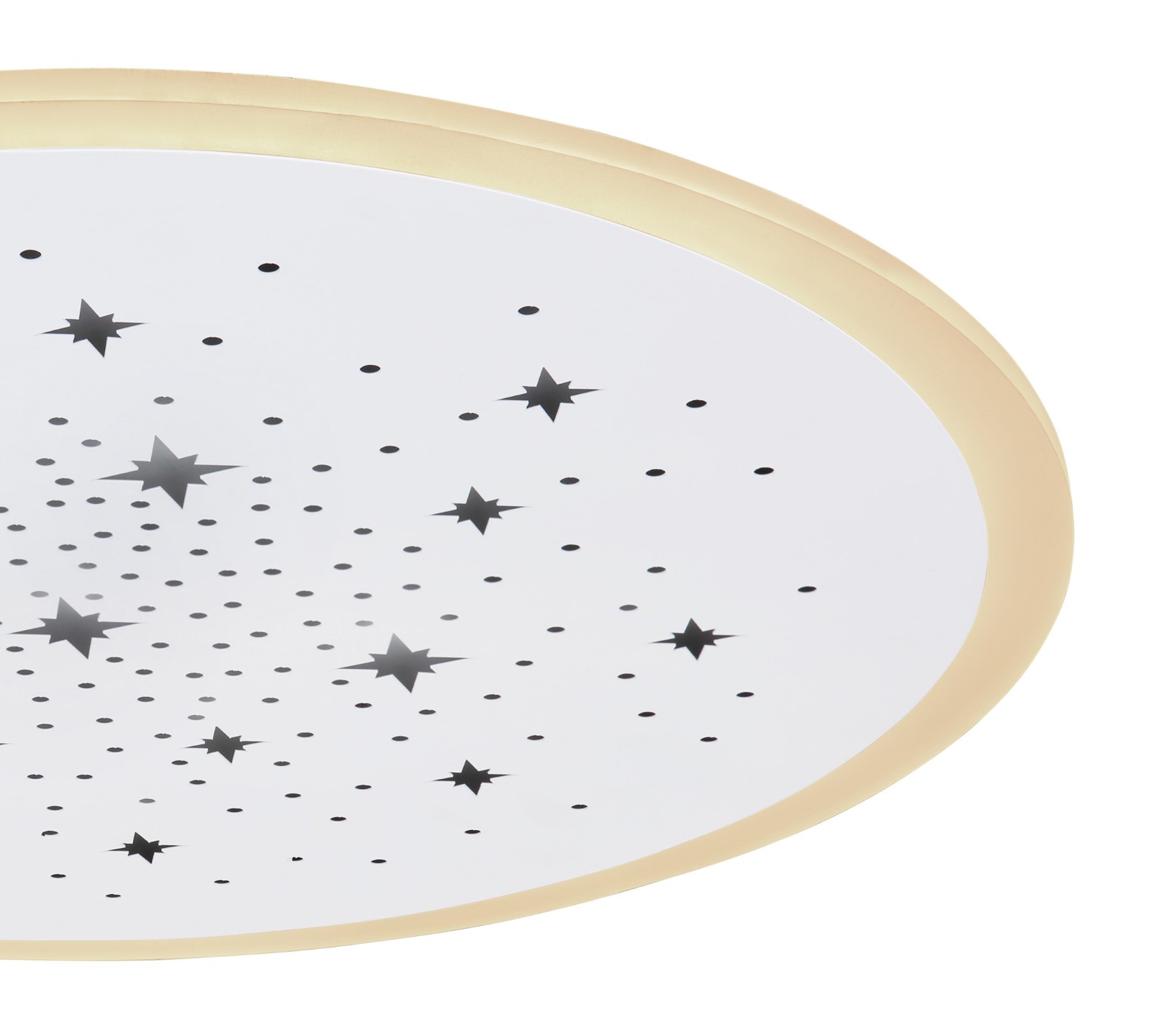 LED-RGB-Deckenleuchte - weiß - Sternstanzungen - Ø 38 cm