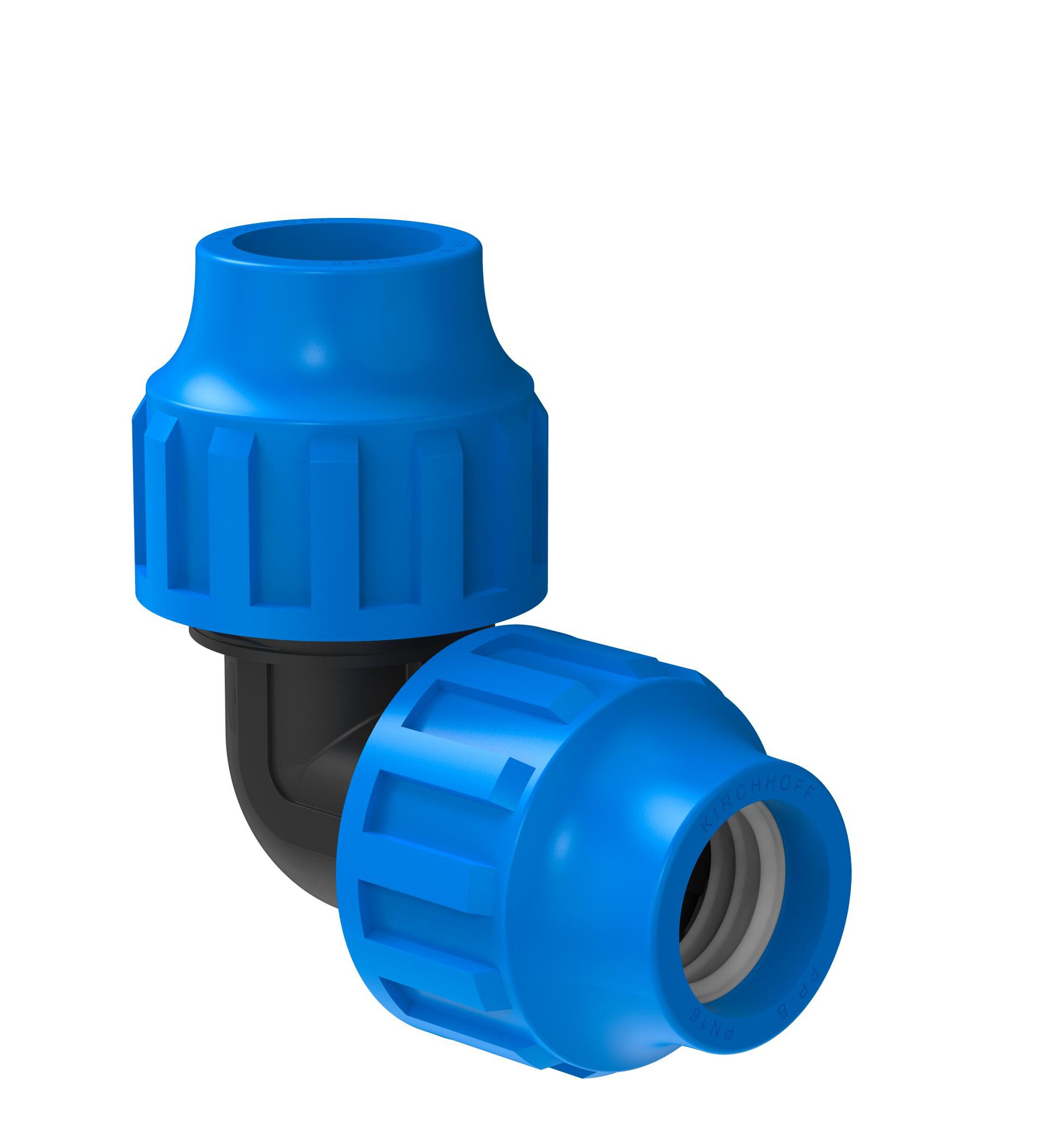 KIRCHHOFF 90° Verbindungswinkel 20 x 20 mm für HDPE Bewässerungssystem, Gartenbewässerung Made in EU