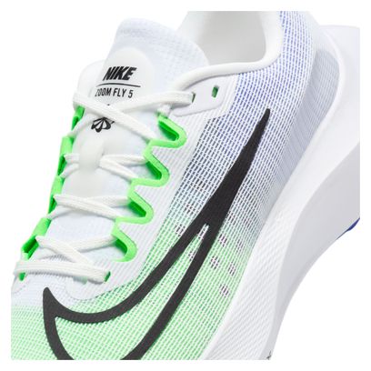 Chaussures Running Nike Zoom Fly 5 Blanc/Vert/Bleu Homme