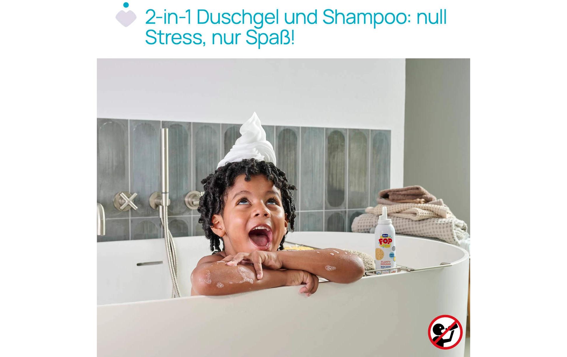 Fluffy Mousse Haar und Körper Vanille 200 mlSanfter 2-in-1 Reiniger für Körper und Haare