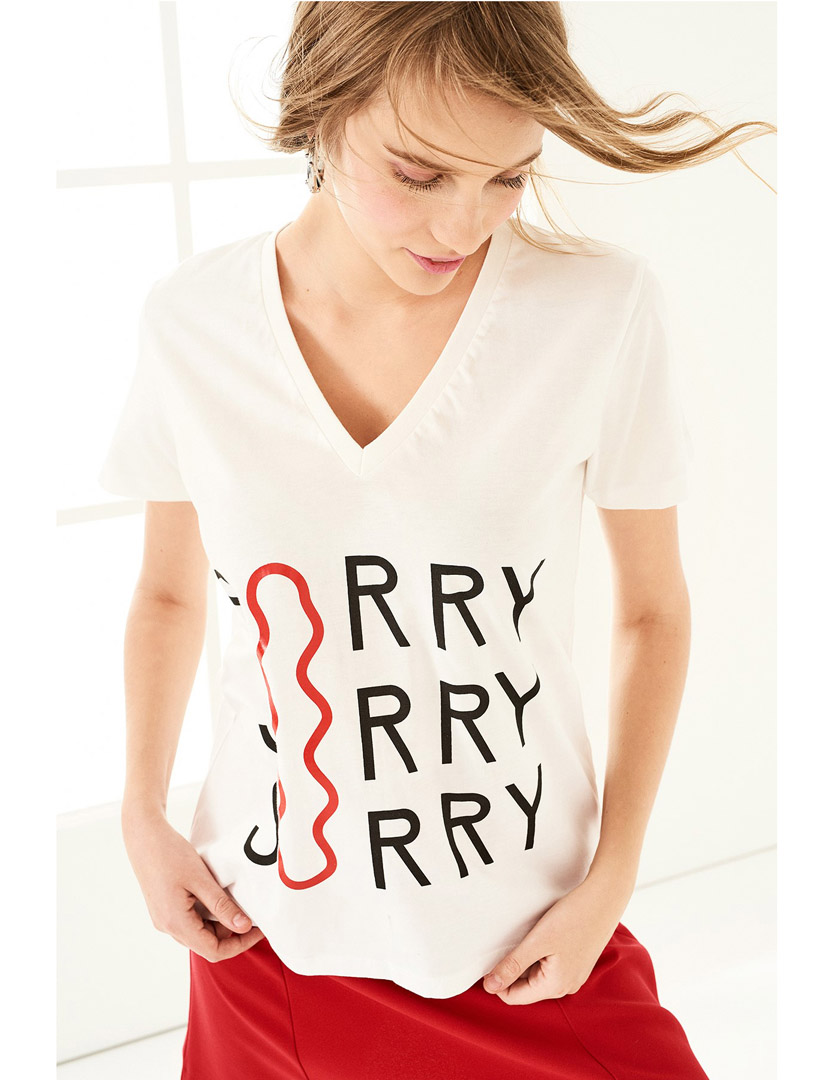 White V-Neck T-Shirt
