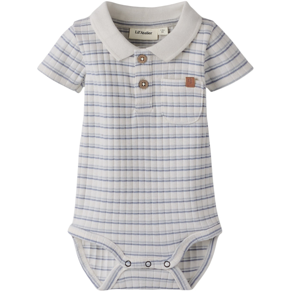 Køb Lil'Atelier Coconut Milk Dusty Blue Nbmhaldur Ss Slim Body Lil