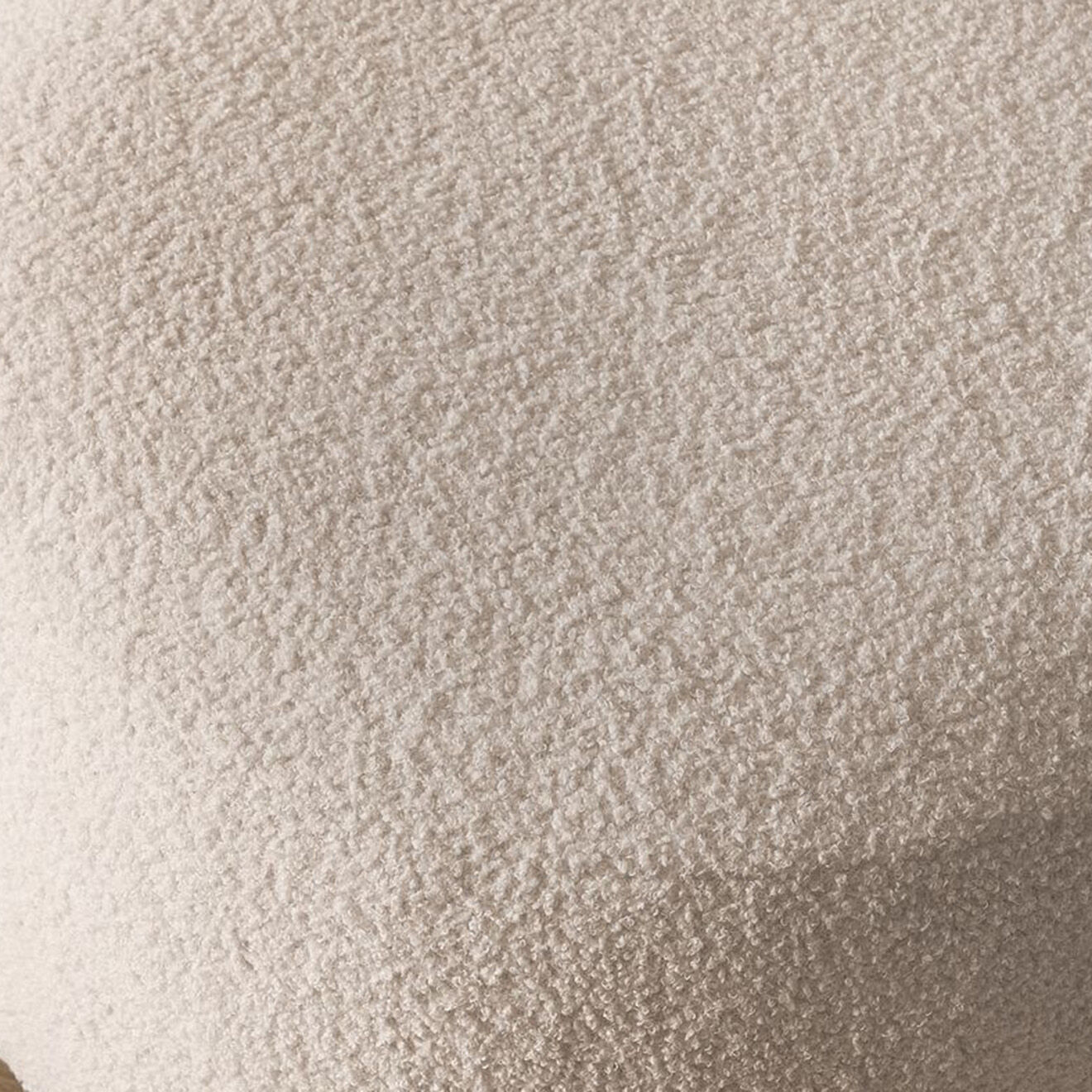 Bobochic Pouf velours bouclette rond Envy beige - D.69x44 cm
