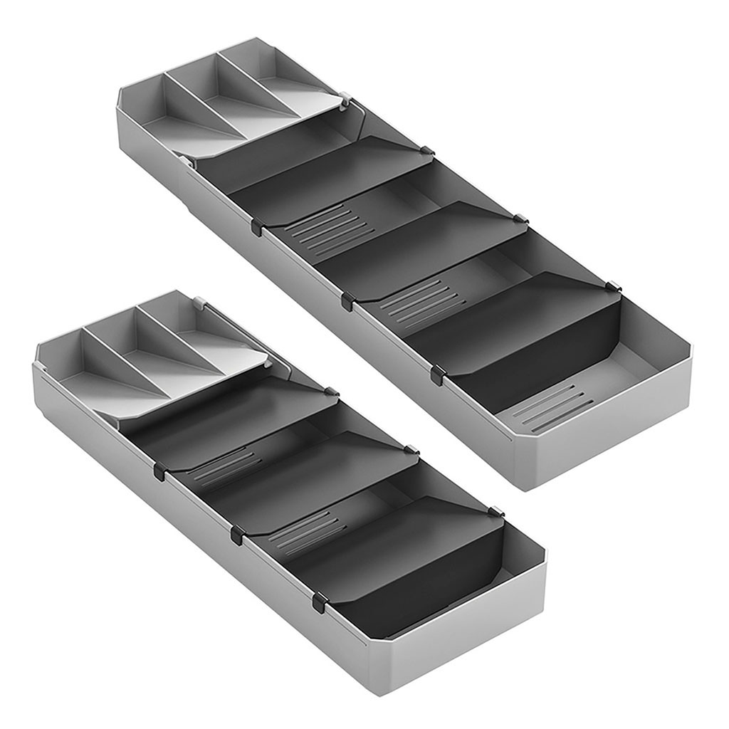 Range couverts ajustable plastique 15x39.5x5.5cm