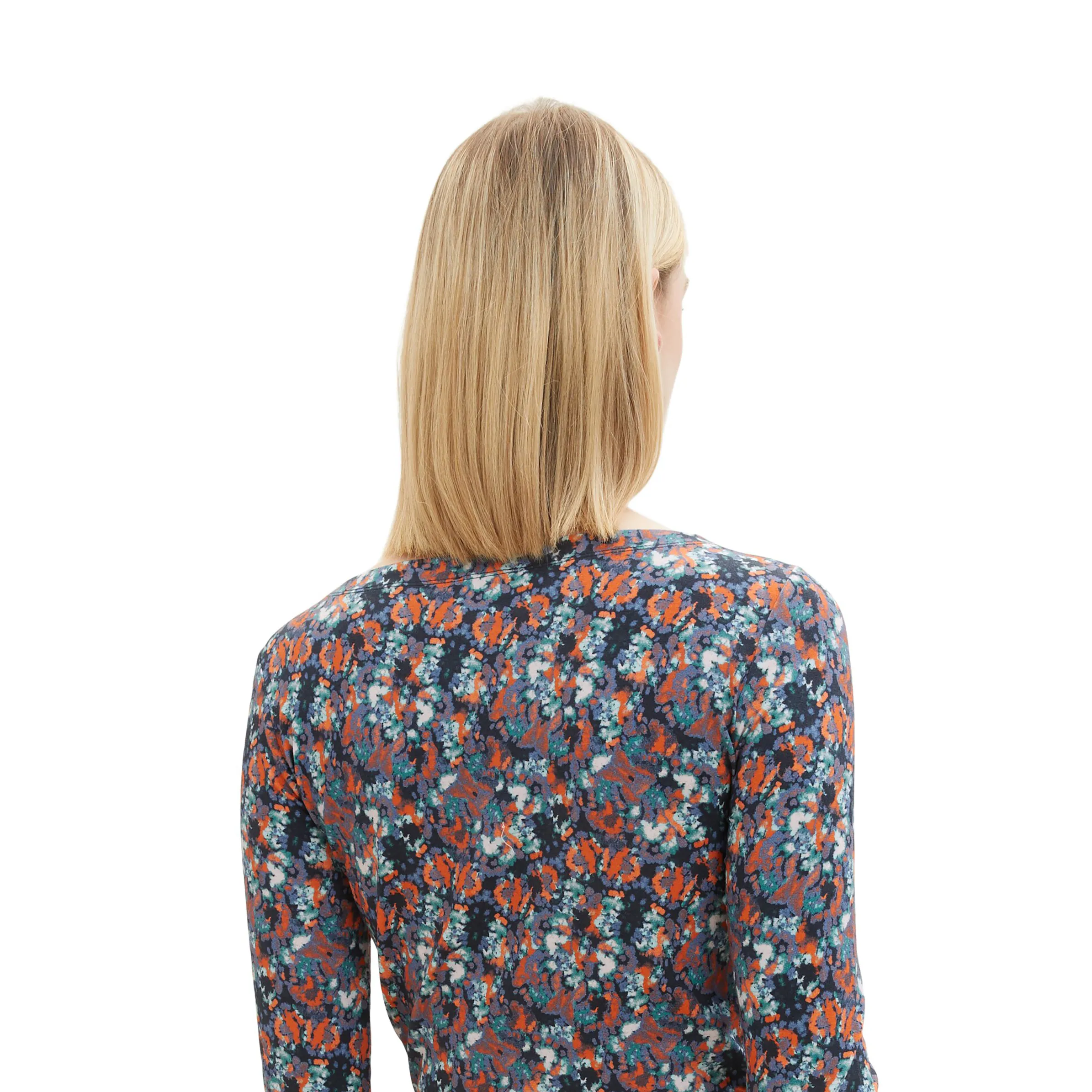 Damen Longshirt mit Alloverprint
