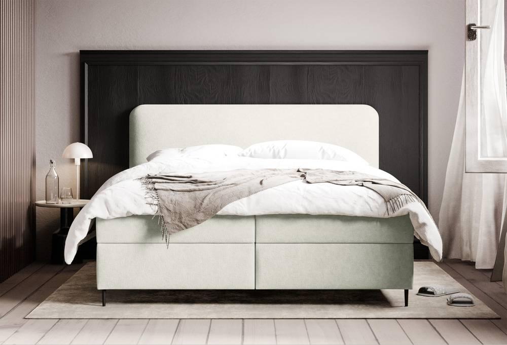 NADUVI Collection Boxspring Contero chenille 140 x 200 cm met