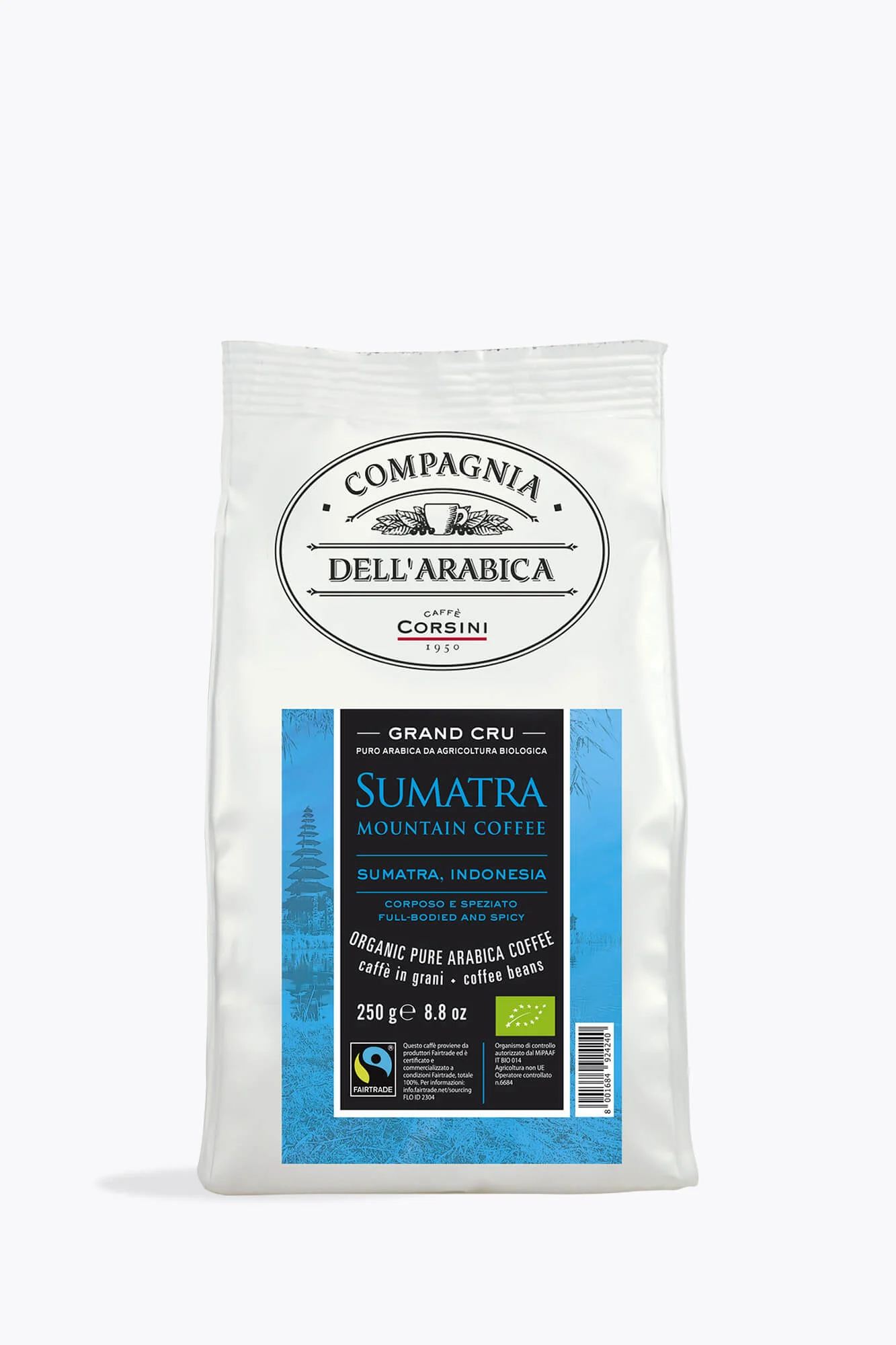 Caffè Corsini Sumatra Indonesia Organic Agr. and Fairtrade 250g