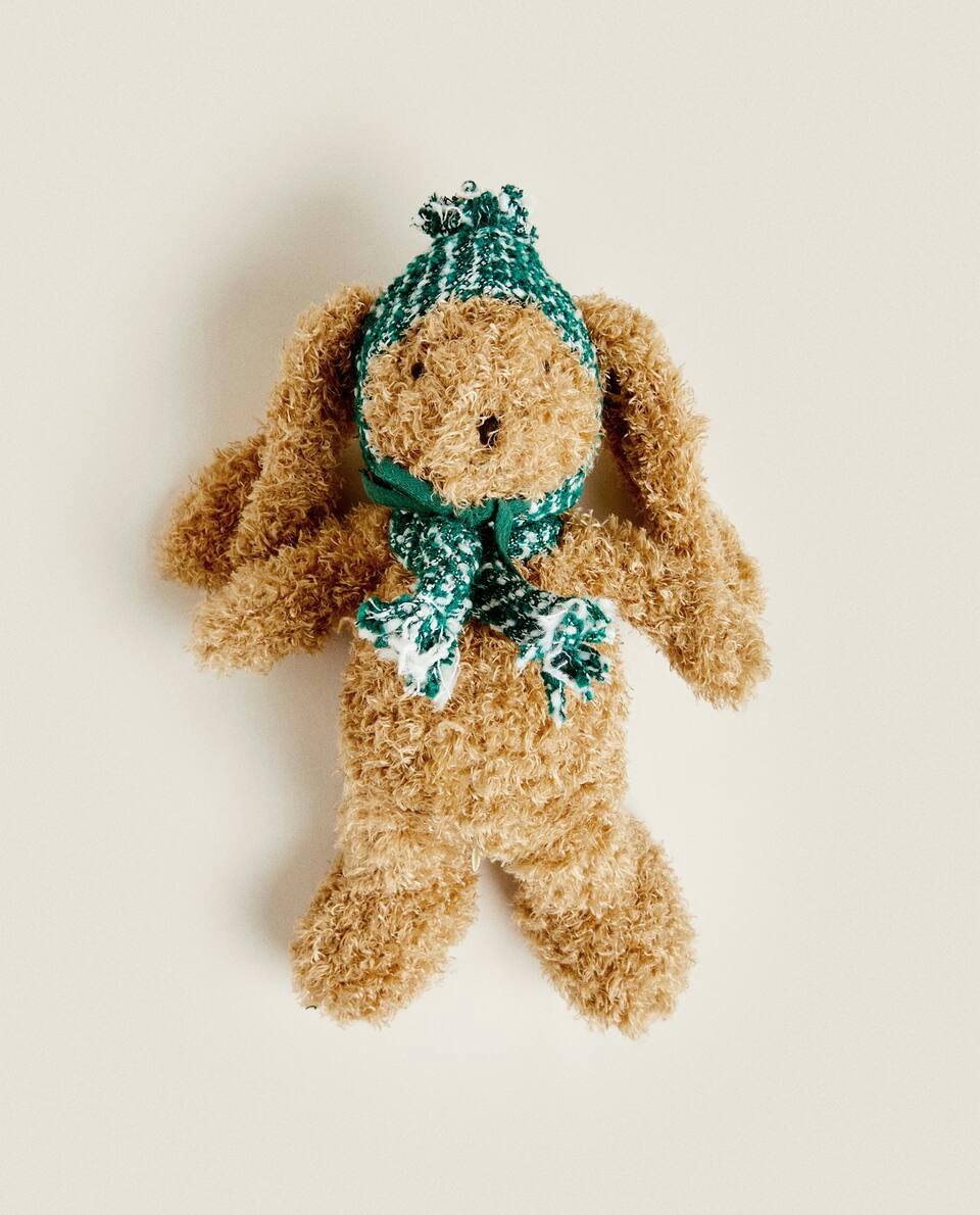 COELHINHO DE PELÚCIA DE NATAL INFANTIL DE TAMANHO MÉDIO