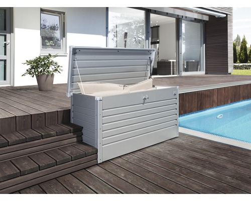 Biohort LeisureBox 130 opbergbox, 134 x 62 x 71 cm, zilver metallic