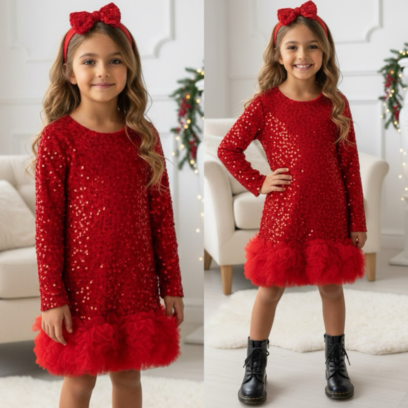 Glamour & tule dress - rood
