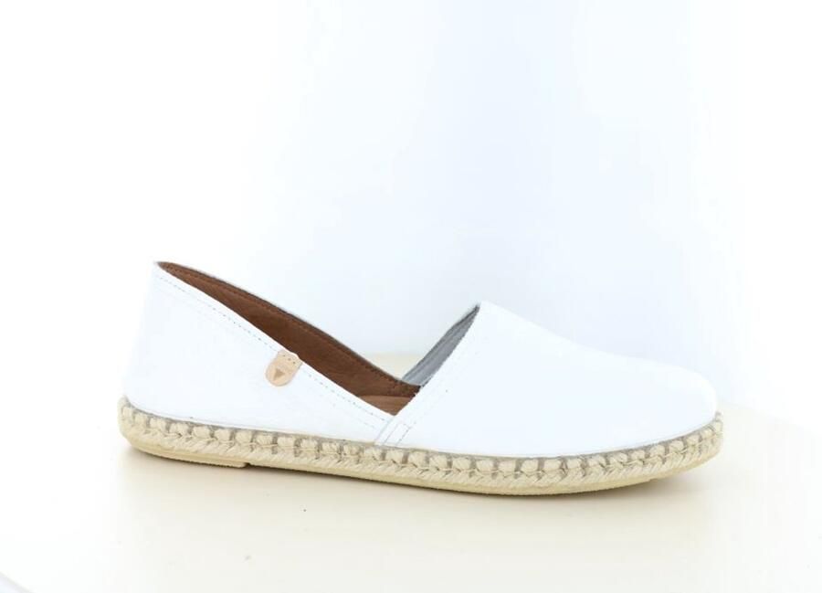 Verbenas Carmen nucleo leren espadrilles wit