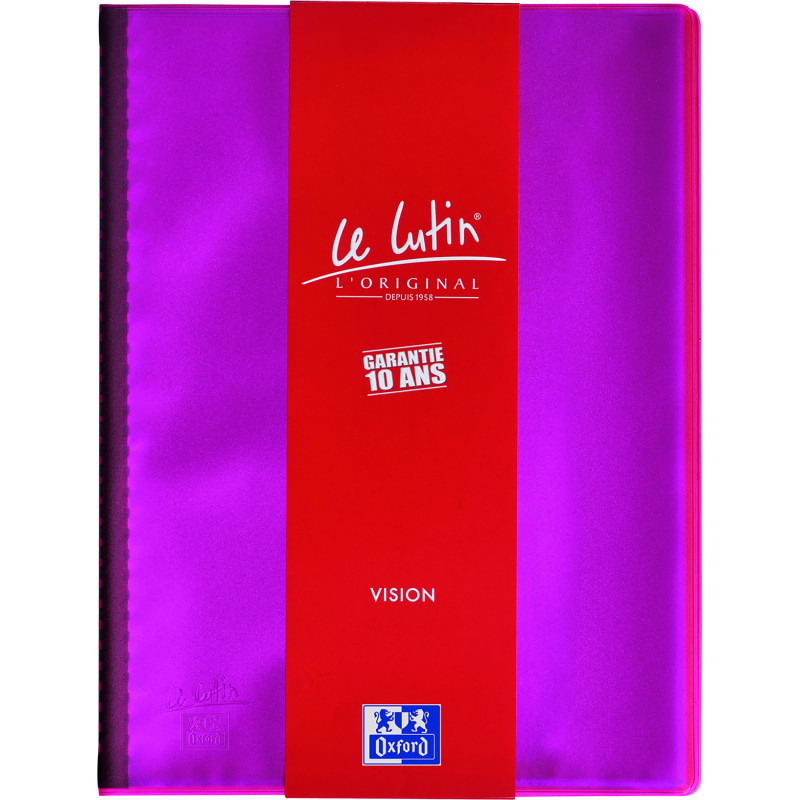 Protège-documents translucides A4 30 pochettes Le Lutin Vision Oxford - couleurs assorties
