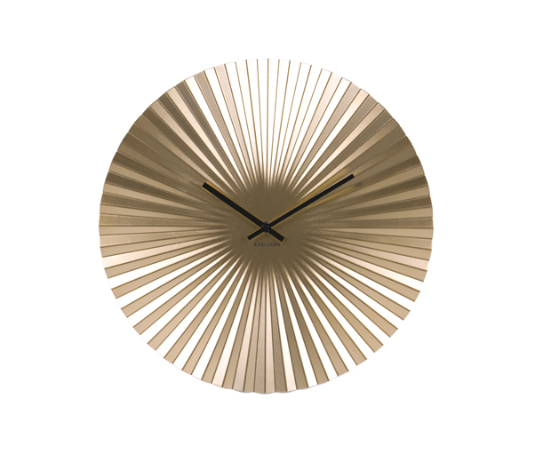 Wall clock Sensu steel gold