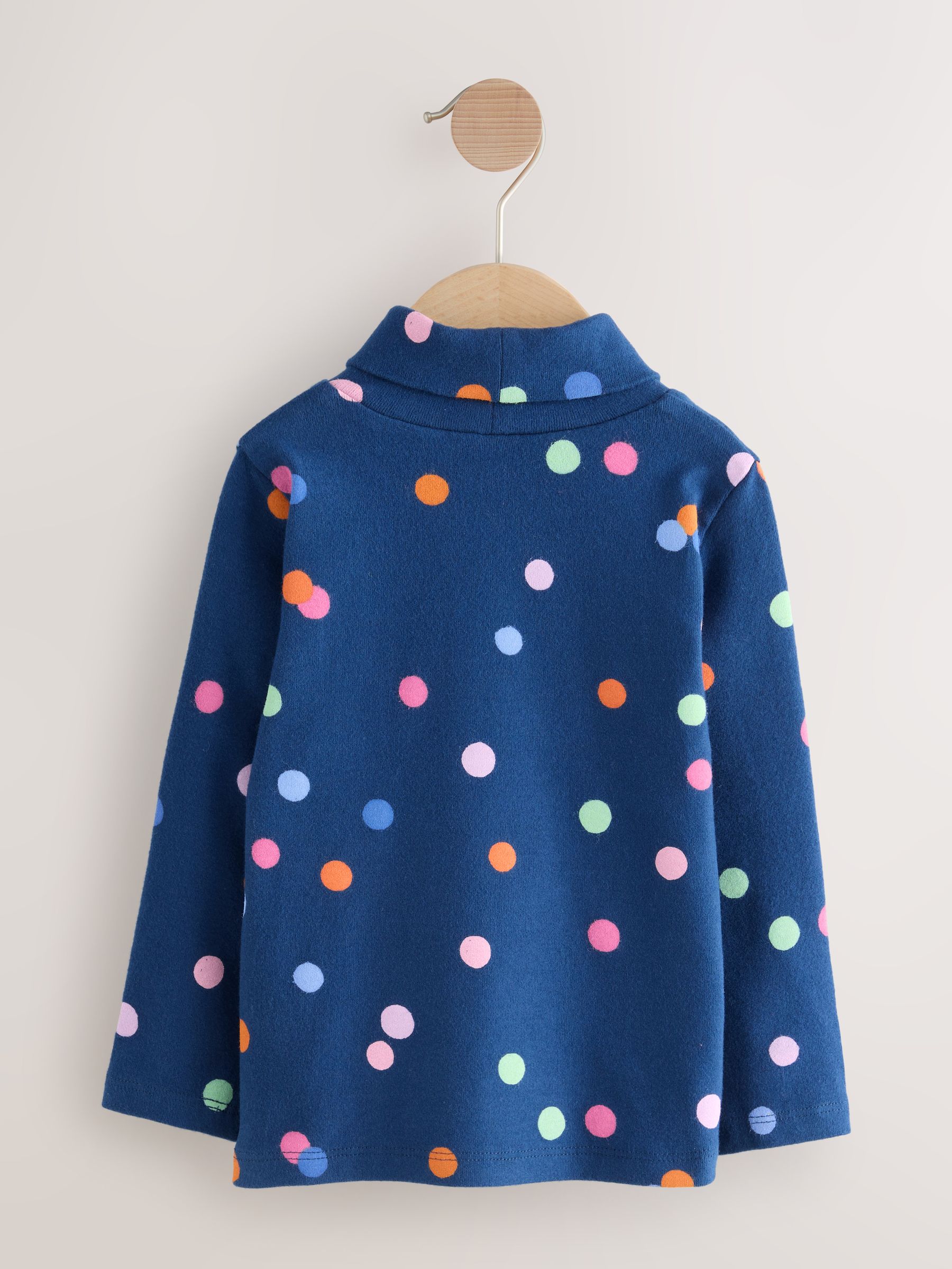 Roze/wit/blauw - Set van 3 tops met rolkraag (3mnd-7jr)