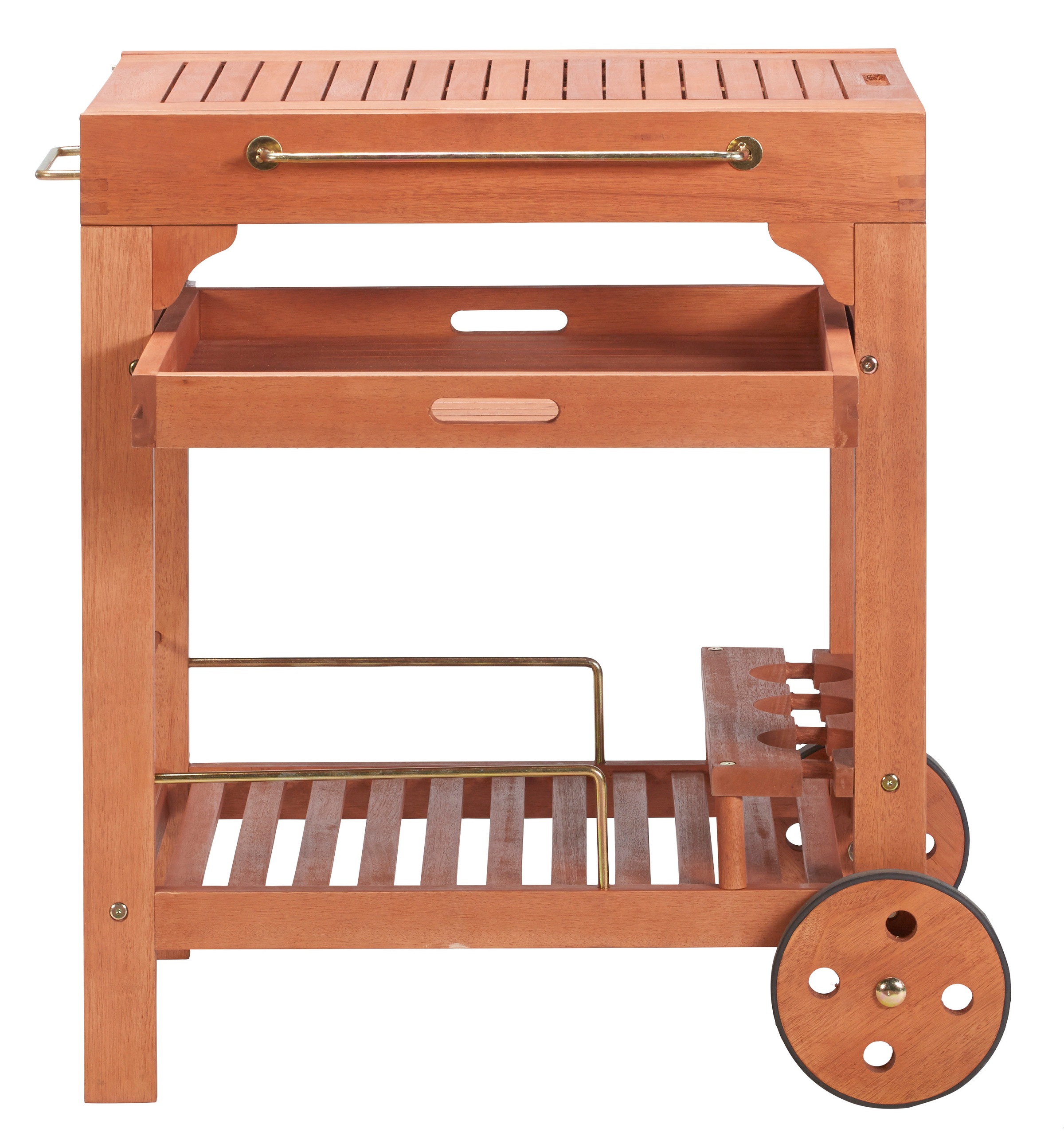 MERXX Servierwagen »Multifunktion« Eukalyptusholz, 70-140x50 cm, ausziehbar