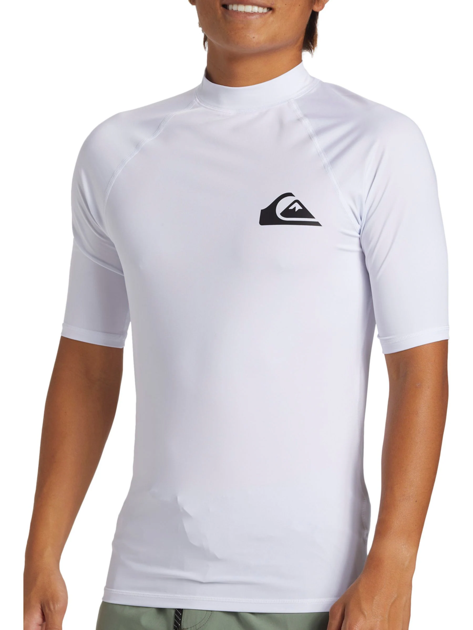 Wit - Quiksilver UPF50 uv-werend hemdje met korte mouwen