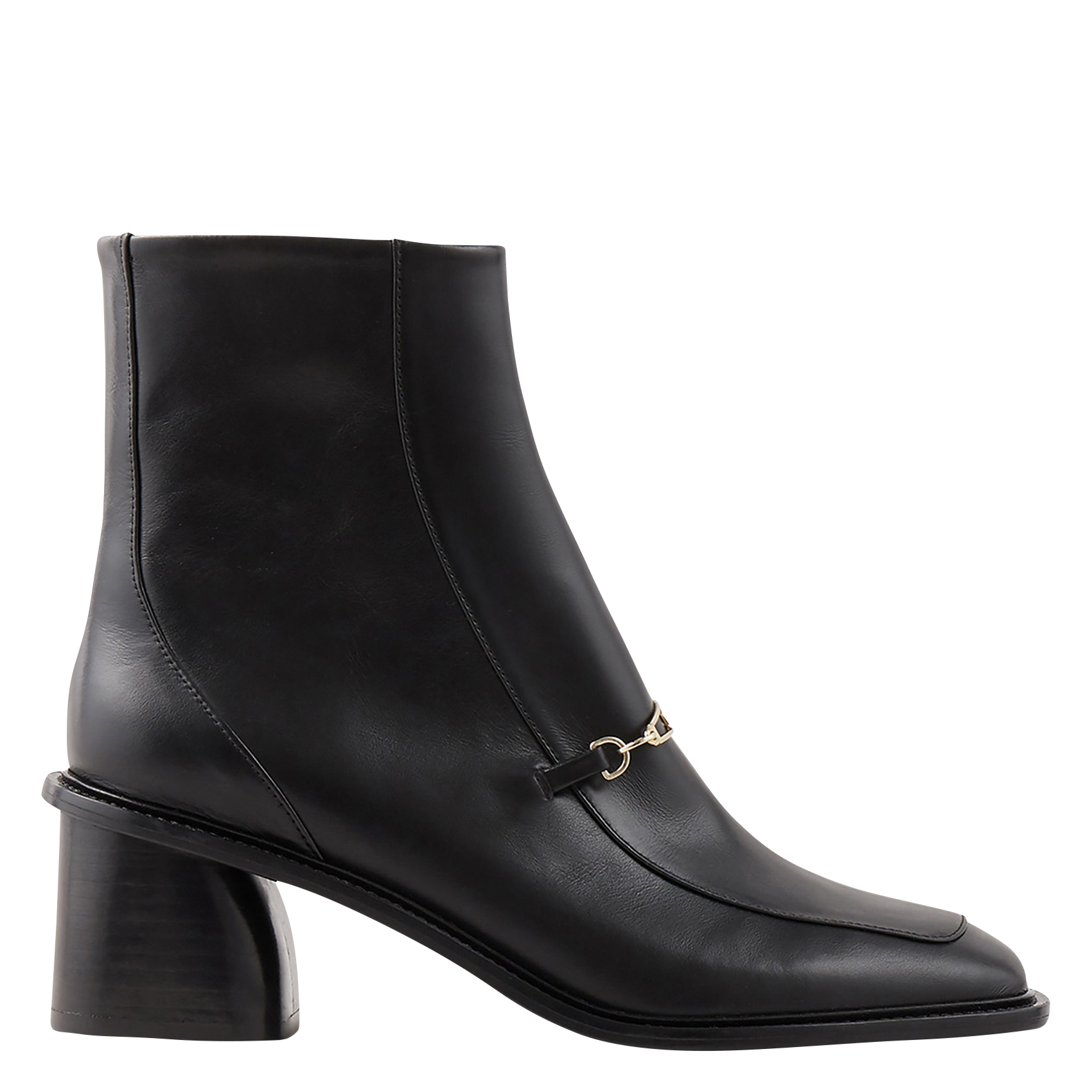 AMBER - Bottines en cuir lisse | Noir