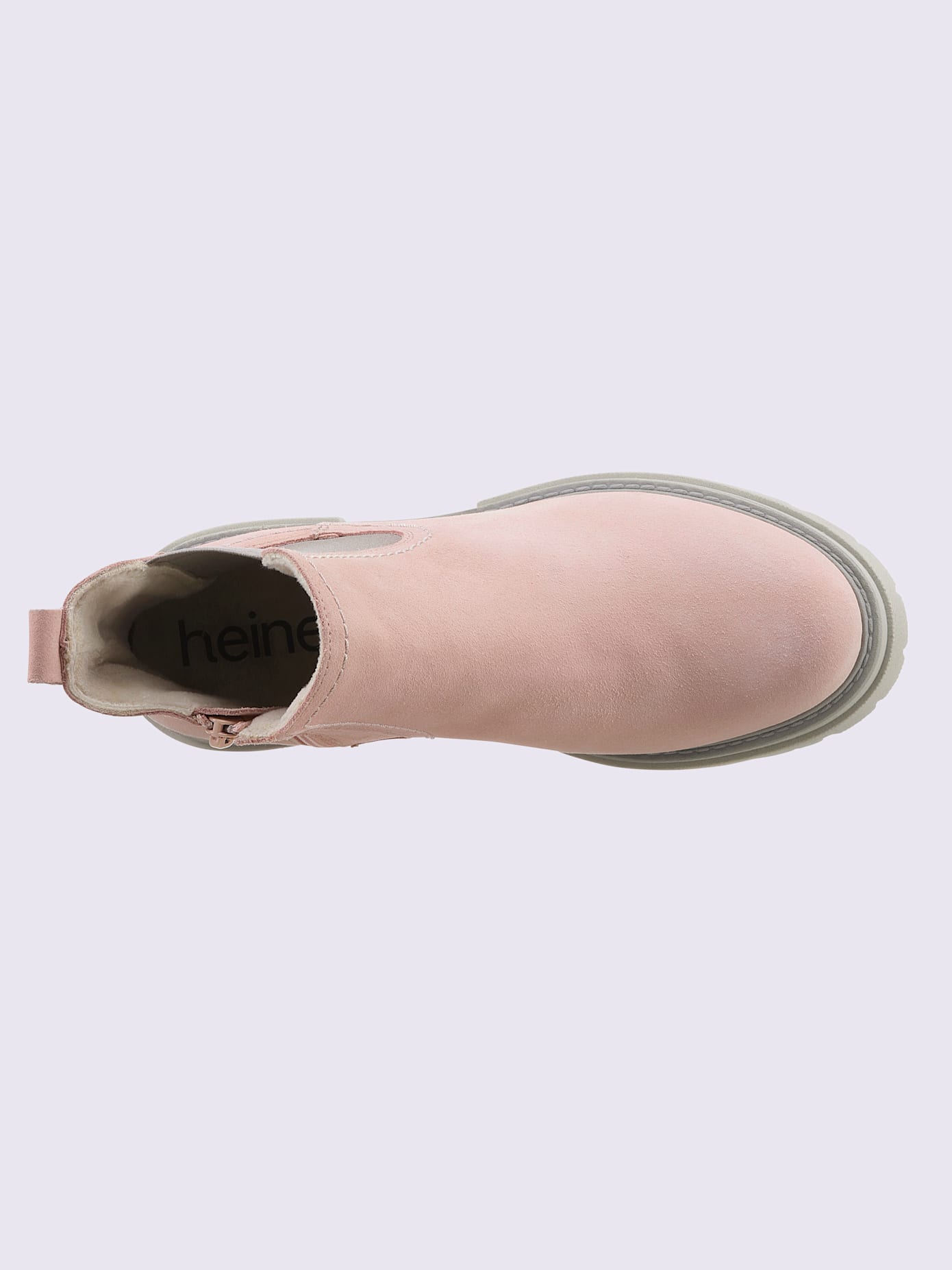 Bottines cuir velours de vache.