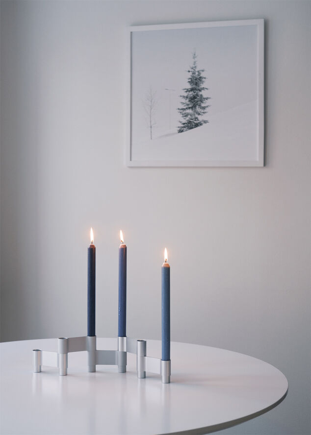 Studio About LINK, CANDLE HOLDER, POLISHED ALUMINIUM, 11060P 223