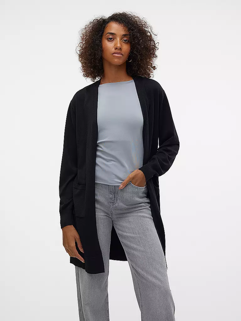 VERO MODA Strickjacke VMSILJE schwarz