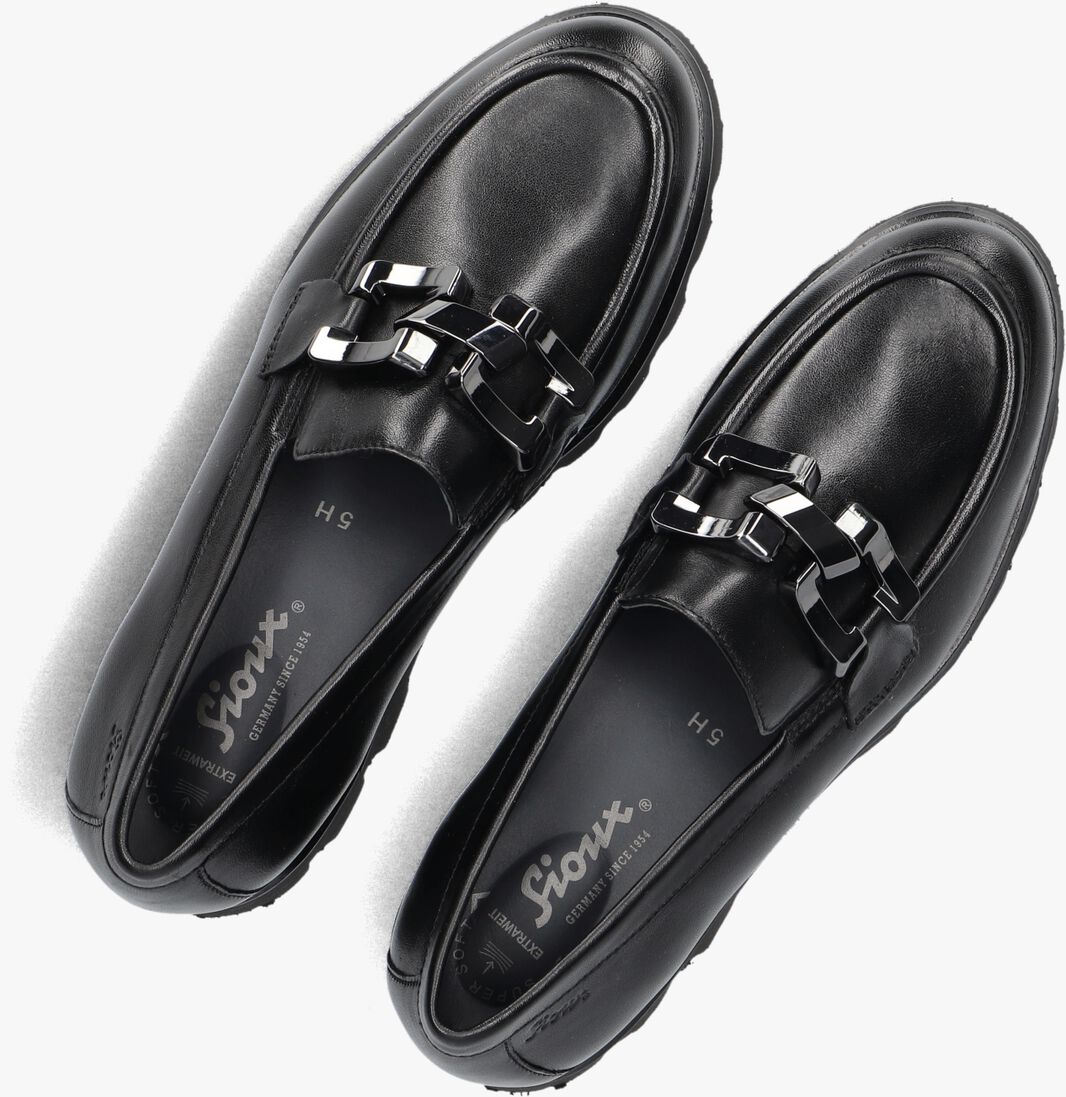 zwarte sioux loafers meredira
