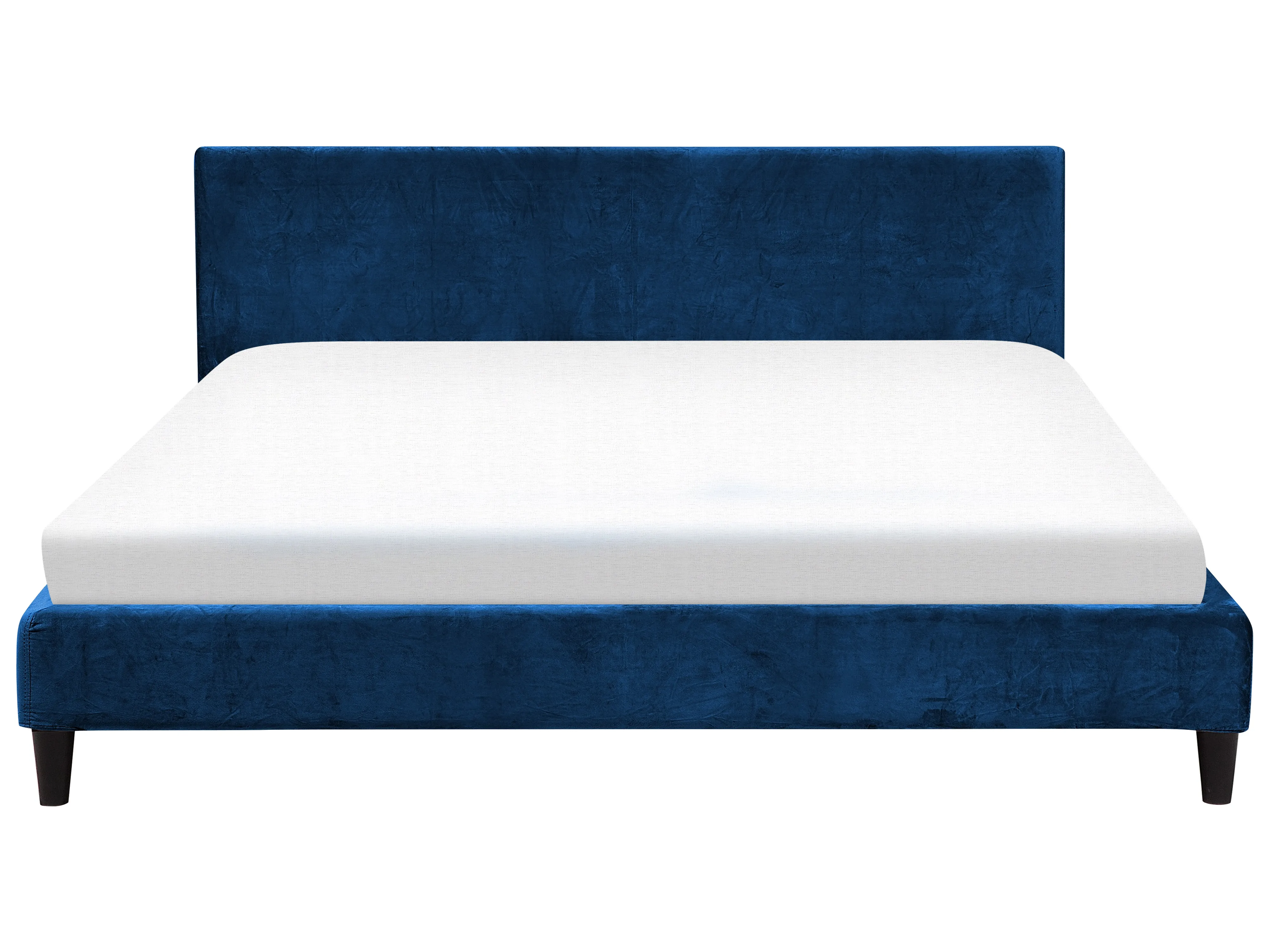 Bed Fluweel FITOU 180 x 200 cm Donkerblauw