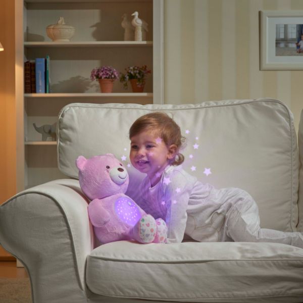 Chicco First Dreams Baby Projector Knuffelbeer Roze