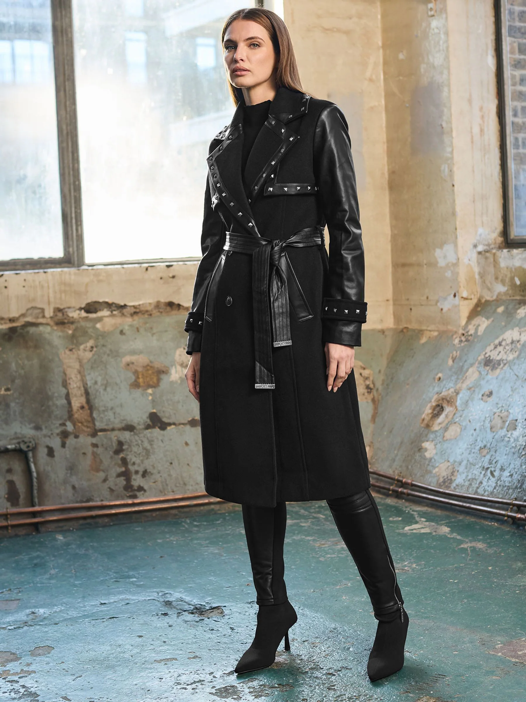 Star By Julien Macdonald jas met studs en PU-details