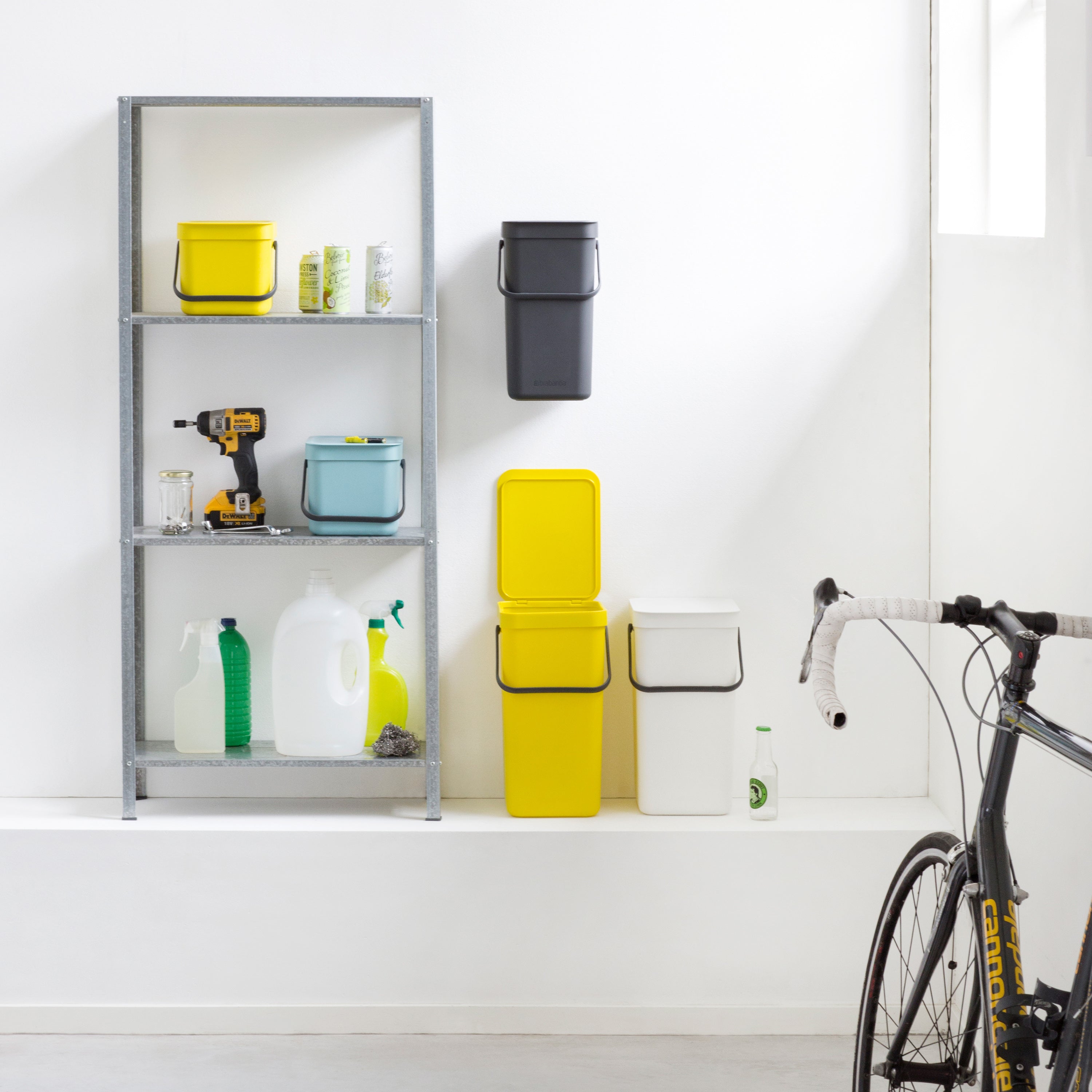 Brabantia Sort & Go Afvalemmer 6 L - Lichtblauw
