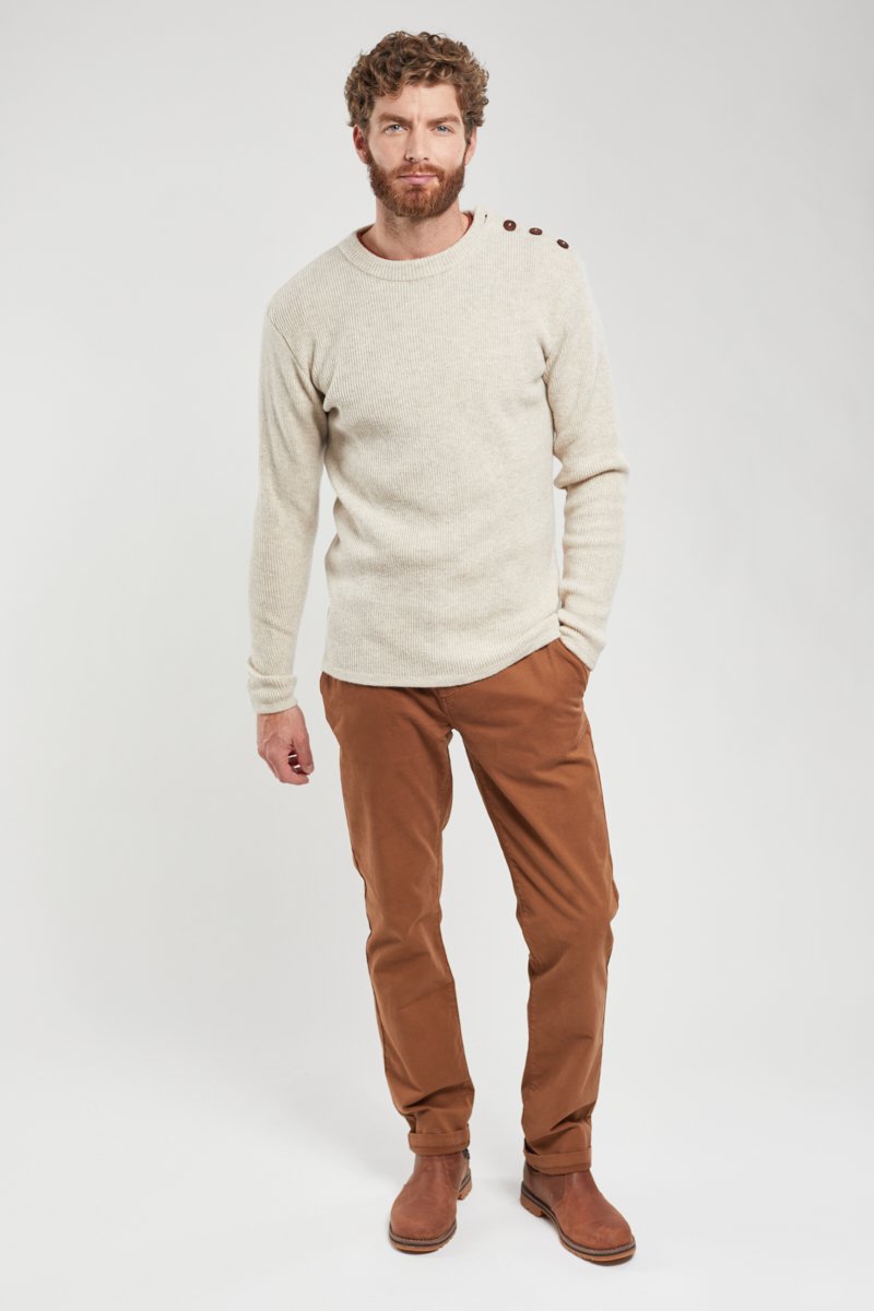 Pull marin uni - laine