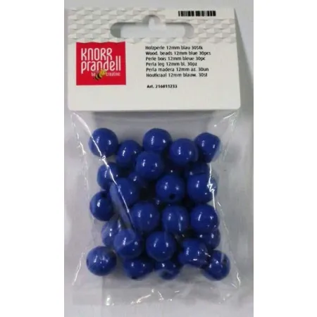 Knorr Prandell Holzperlen 12mm, blau, 30Stück