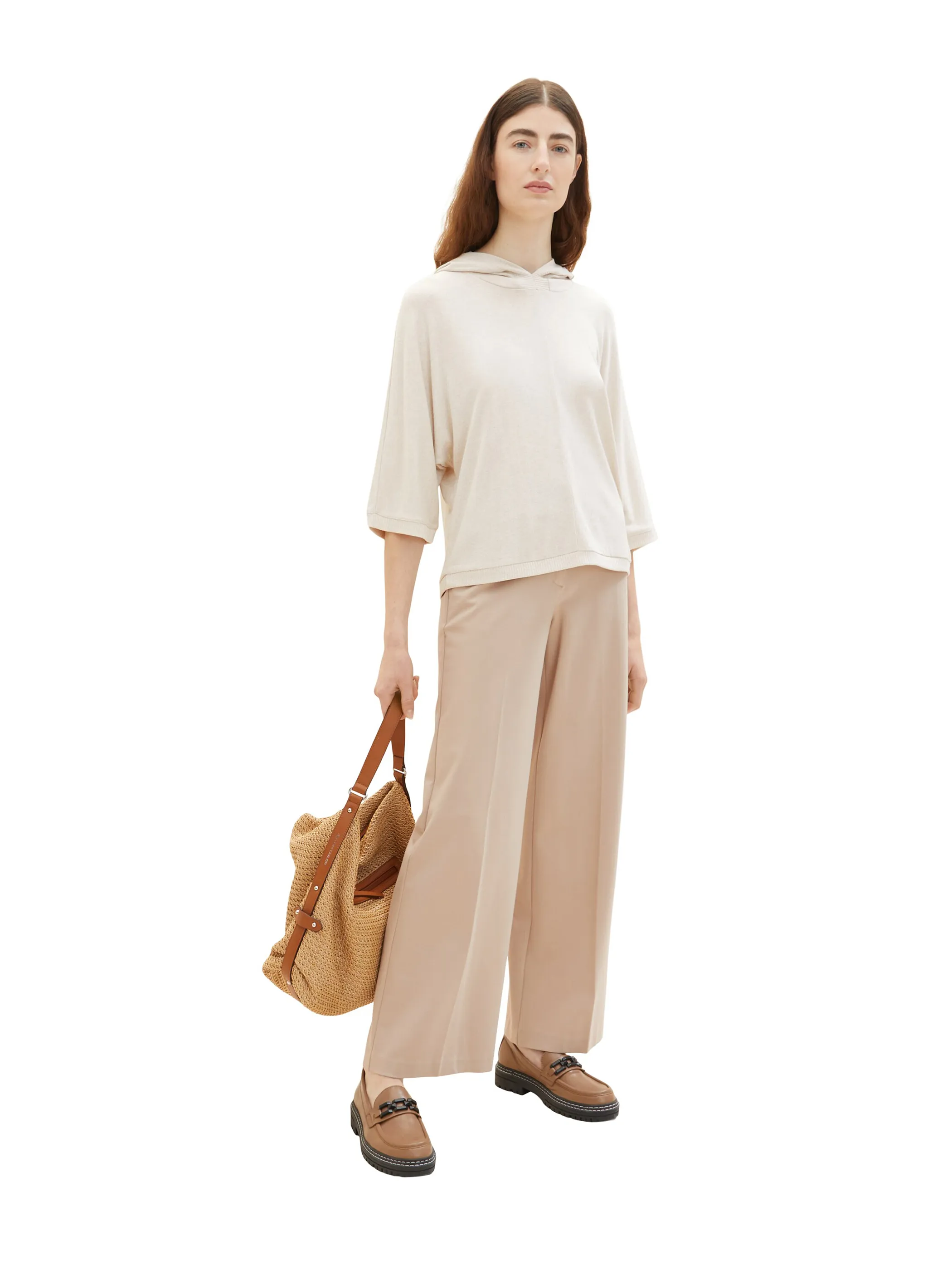 Damen Shirt mit angesetzter Kapuze