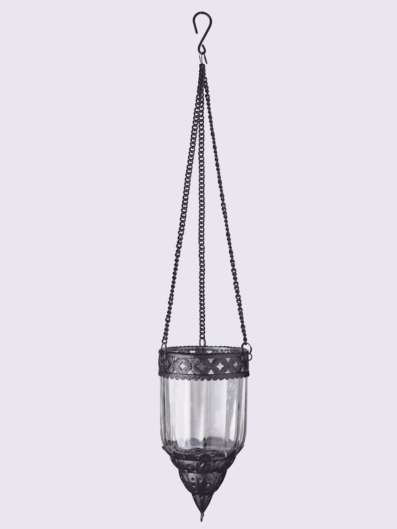 Panier suspendu pendentif en verre