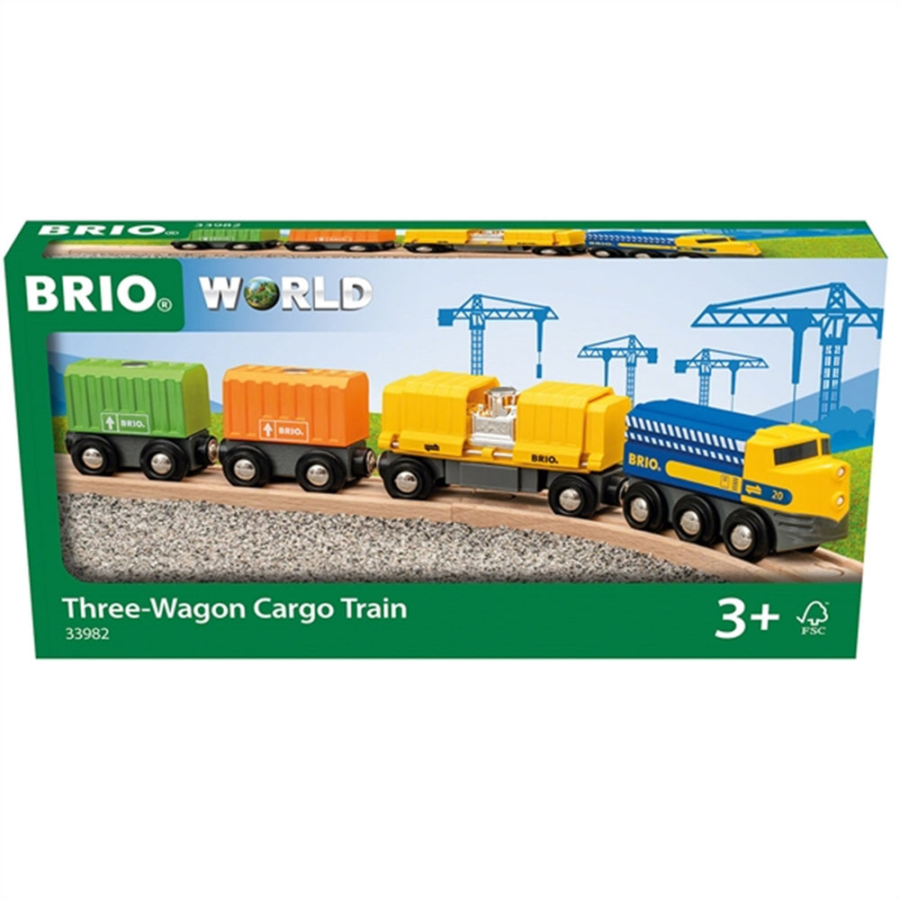 Godstog m. 3 Vogne - BRIO® → Luksusbaby.dk