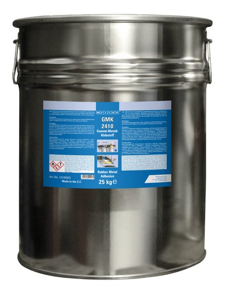 WEICON GMK 2410 Contactlijm | Hoogwaardige en snel uithardende 1K rubber-metaallijm | 25 kg | Bruin
