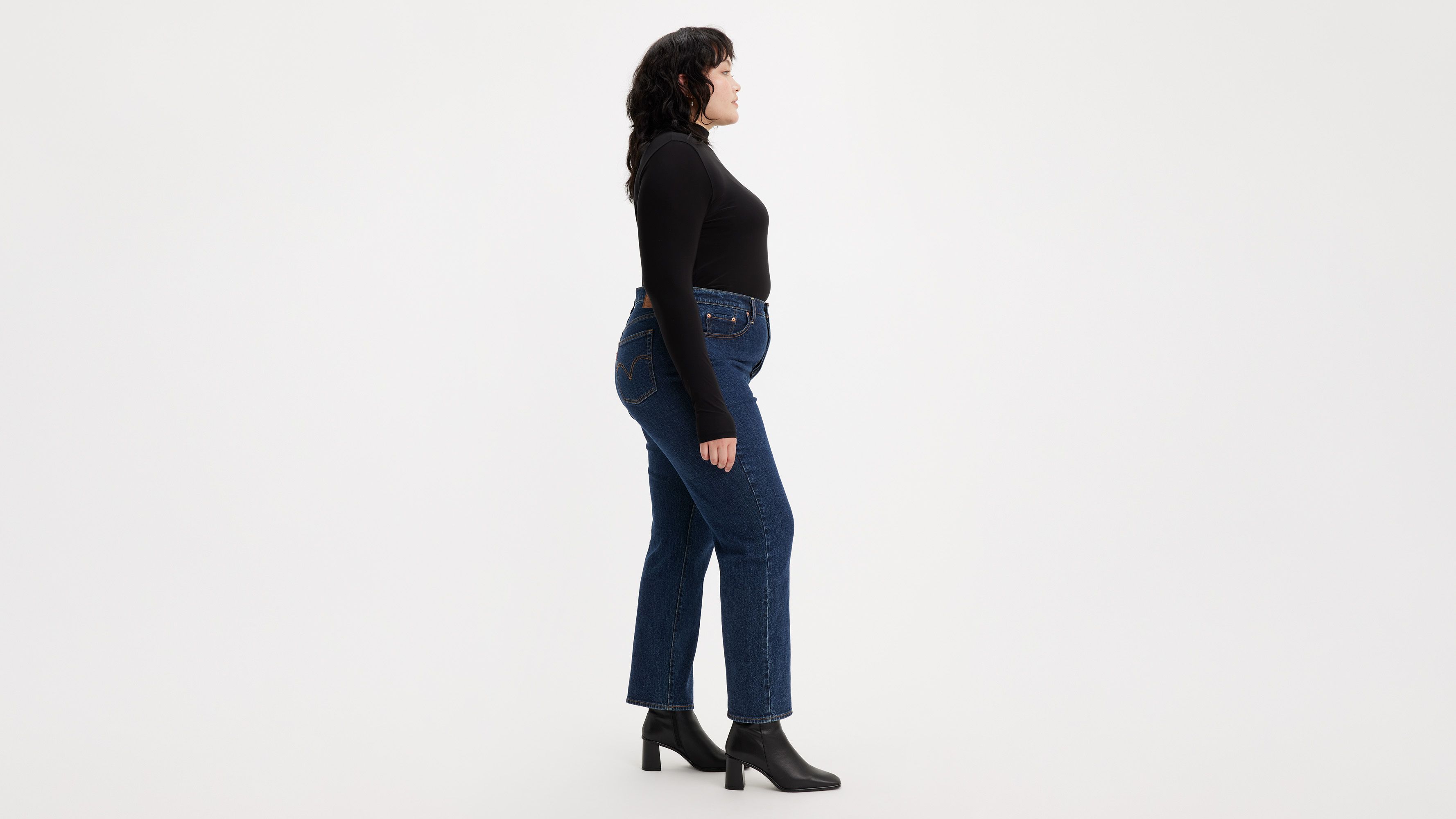 Jean Ribcage cheville Straight (grandes tailles) - Salsa Dark Stone - Bleu
