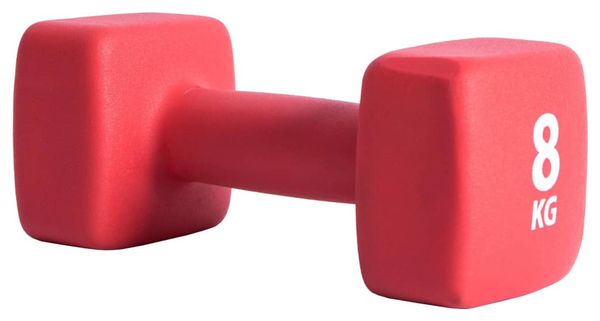 Pure2Improve Haltère 8 kg Néoprène Rouge